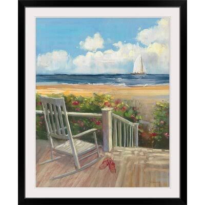 &By The Sea I& Carol Rowan Painting Print Great Big Canvas Format: Black Framed, Size: 44x22 H x 37x22 W x 1x22 D OEL8_A1IVR86