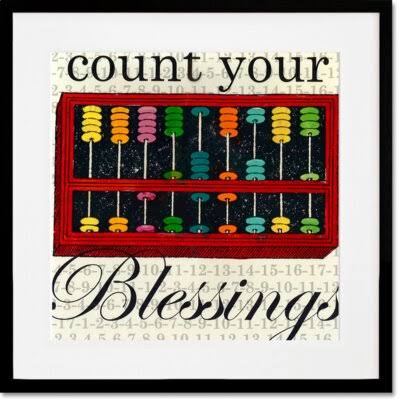 &Count Your Blessings& Graphic Art Print GreenBox Art Format: Black Frame, Size: 20x22 H x 20x22 W x 1.25x22 D MIZ4_T7XKK19